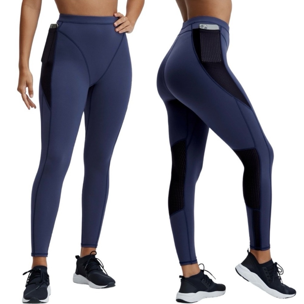 FABLETICS‎ Deepest Sea/Black Motion365 Spin 7/8 High-Waisted Legging Active XS